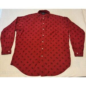 Vintage Polo Ralph Lauren Lowell Sport Skier Snow Ski Corduroy Shirt Size Large